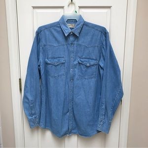 Men's Denim Shirt Size: Large Tall